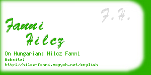 fanni hilcz business card